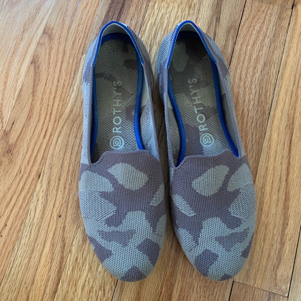 EUC Rothy’s Loafers in Gray Camo